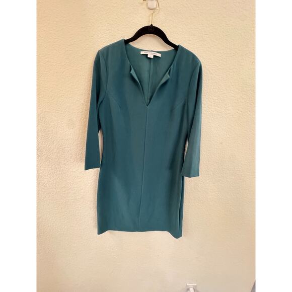 Diane Von Furstenberg Dresses & Skirts - DIANE VON FURSTENBERG Aurora Mini 3/4 Sleeve Dress, Indian Teal Size 8